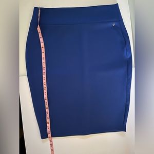 Royal blue fitted skirt. Business attire.